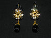 India Earrings Onyx HandCarved Dangling
