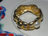 Vintage Bracelet, 60s Goldtone & Pearl