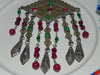 Egyptian Pendant w/ Ruby, Emerald & Glass