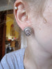 Estate Sterling Earring, Small Repousse Stud