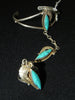 Southwest Bracelet, Sterling Turquoise Slave Bracelet