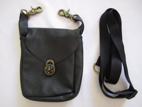 Black Pouch with Twist Clasp