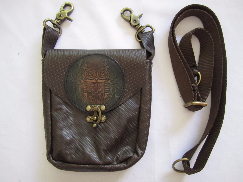 Brown Pouch with Owl