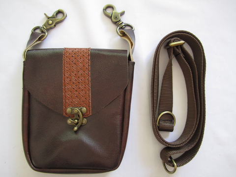 Brown Stripe Pouch