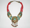 Tibetan Necklace, Brass Dangles