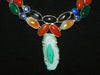 Silver Plate + Stone Necklace w/ Agate and Carnelian