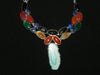 Silver Plate + Stone Necklace w/ Agate and Carnelian
