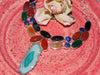 Silver Plate + Stone Necklace w/ Agate and Carnelian
