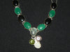Silver Plate + Stone Necklace w/ Aventurine, Onyx and Labradorite