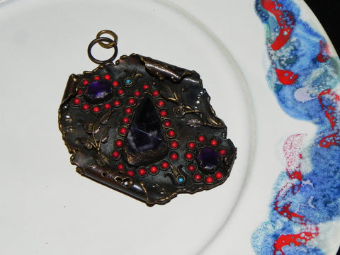 Turkish Pendant w/ Amethyst