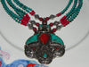 Tibetan Necklace w/ Coral & Turquoise