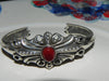Estate Sterling Bracelet, Etruscan Design w/Carnelian Stone