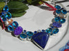 Stone + Sterling Necklace Topaz, Lapis & Pearl