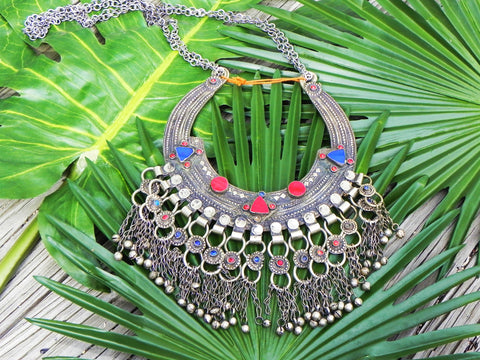 Middle Eastern Pendant, Tribal Vintage Kuchi
