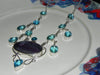 Stone + Sterling Necklace Topaz & Glass