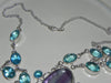 Stone + Sterling Necklace Topaz & Glass