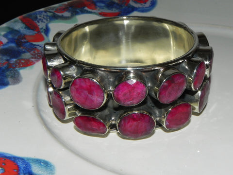 Tibetan Bangle Bracelet w/ Ruby