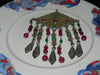 Egyptian Pendant w/ Ruby, Emerald & Glass