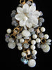 Vintage Necklace, Designer, Amazingly Beautiful Drippy Pearl + Iridescent Chip Beaded