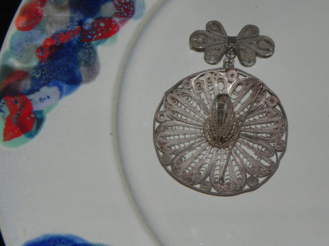 Vintage Pin, Mexican Sterling Hat