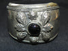 Nepal Bracelet Handmade Cuff with a Black Stone