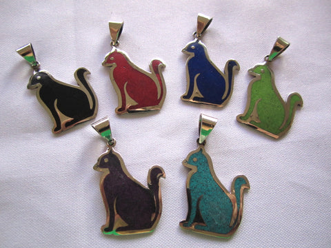 Handmade Cutout Cat Pendant