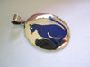Handmade Oval Cat Pendant
