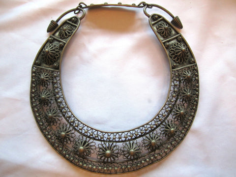 Miao Necklace Detailed Open Flower