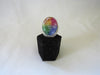 Silver Plated Large Stone Ring - Rainbow Oval