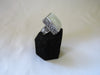 Silver Plated Large Stone Ring - Milky White