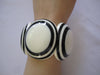 Nepal Bone Black + White Bracelets
