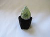Silver Plated Large Stone Ring - Pear Green