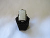 Silver Plated Large Stone Ring - White