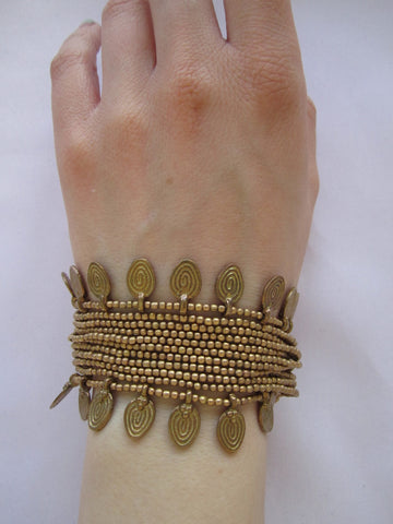 Naga India Bracelet "Double Bead" Bracelet Brass