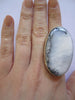 Tibetan Ring Dendritic Opal Huge Oval stone sz 8 3/4