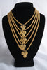 Naga India Necklace 5 Tier Waterfall Brass or Silver