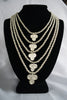 Naga India Necklace 5 Tier Waterfall Brass or Silver