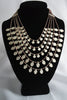 Naga India Necklace 5 Tier Multi Beaded Brass or Silver Coated