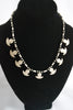 Naga India Necklace Single Anchor Brass or Silver Bead w/ Black Glass Beads