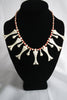 Naga India Necklace, "Tribal" Brass or Silver Handmade Beads with Red Glass