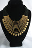 Naga India Necklace, "Elegant Tribal" Drapy Brass + Glass Beads- Many Colors!