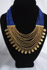 Naga India Necklace, "Elegant Tribal" Drapy Brass + Glass Beads- Many Colors!