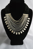 Naga India Necklace, "Elegant Tribal" Drapy Brass + Glass Beads- Many Colors!