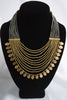 Naga India Necklace, "Elegant Tribal" Drapy Brass + Glass Beads- Many Colors!