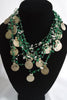Naga India Necklace "Tribal Vintage Coin"  Stones - Many Different Stones!!