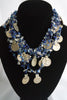 Naga India Necklace "Tribal Vintage Coin"  Stones - Many Different Stones!!