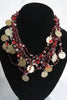 Naga India Necklace "Tribal Vintage Coin"  Stones - Many Different Stones!!