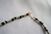 Naga India Necklace Single Anchor Brass or Silver Bead w/ Black Glass Beads