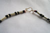 Naga India Necklace Single Clover Brass or Silver Bead w/ Black Glass Beads