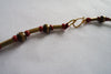 Naga India Necklace, "Tribal" Brass or Silver Handmade Beads with Red Glass
